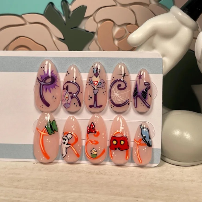 Creative Cute Trick Or Treat Disney Halloween Nail Box