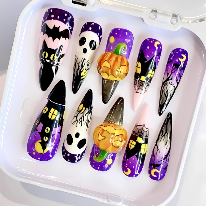 Lovely Spooky Halloween Night Nail Art Box Fast Shipping Worldwide
