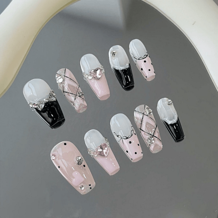 Pink Coquette Soft Style Design Nail Box