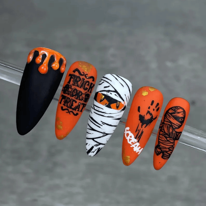Trick Or Treat Monster Horror Halloween Nail Box