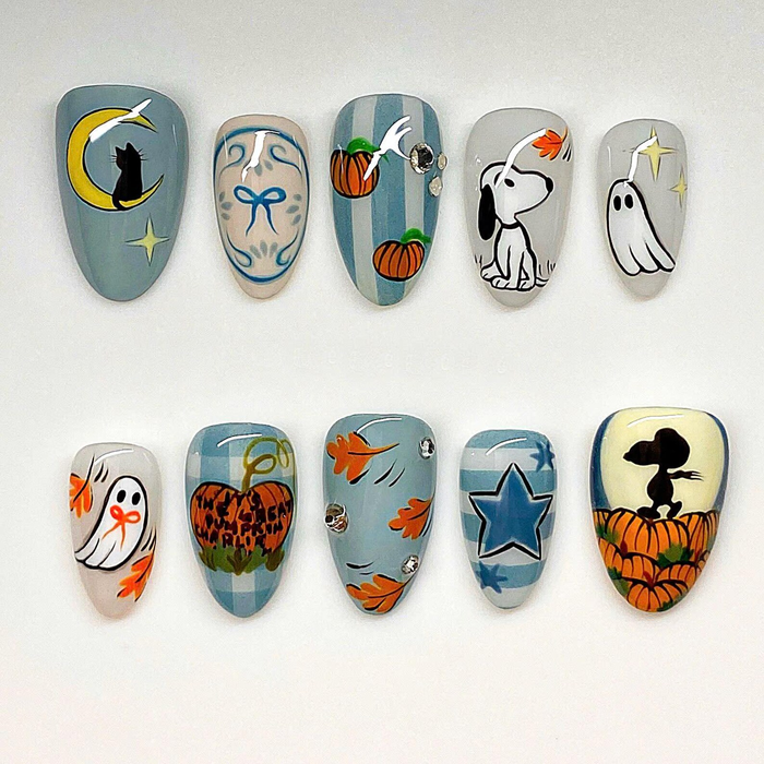 its-the-great-pumpkin-charlie-snoopy-hand-painted-halloween-nail-set-pgble