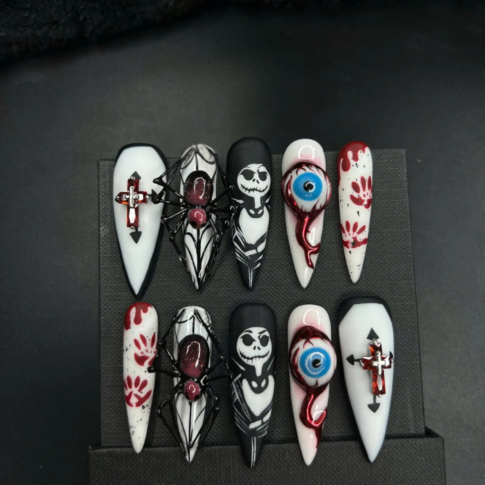 nightmare-before-christmas-press-on-nails-handmade-nail-set-for-halloween-costume-gysdz