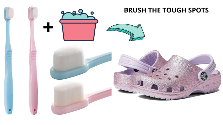 Brush The Glitter Crocs