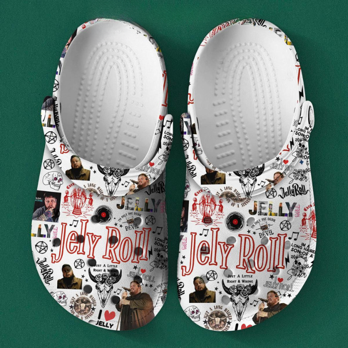 Breathable White Shoes Jelly Roll Music Clogs For Kids And Adults