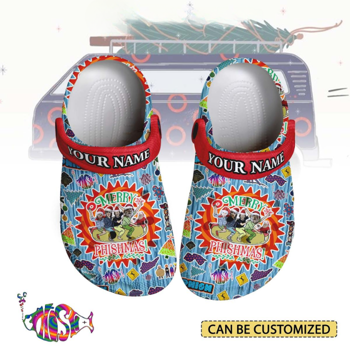 Personalized Merry Phismas Music Phish Clogs For Kids And Adults